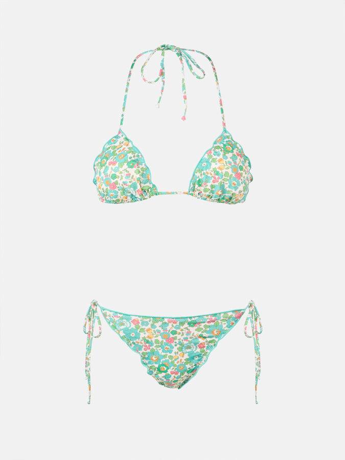 Mc2 Saint Barth Bikini classico triangolo donna Betsy Sagittarius Miami | REALIZZATO CON TESSUTO LIBERTY 2025