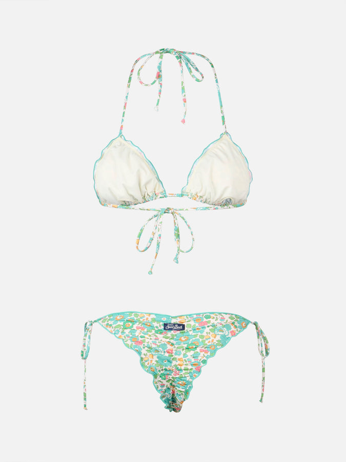 Mc2 Saint Barth Bikini classico triangolo donna Betsy Sagittarius Miami | REALIZZATO CON TESSUTO LIBERTY 2025
