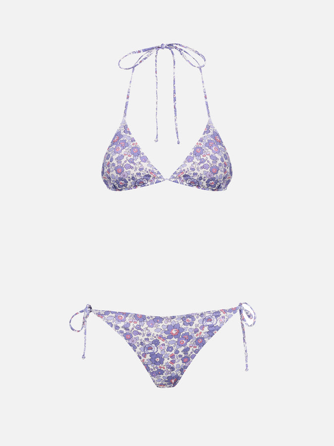Mc2 Saint Barth Bikini a triangolo da donna Betsy Leah Virgo | REALIZZATO CON TESSUTO LIBERTY Italy