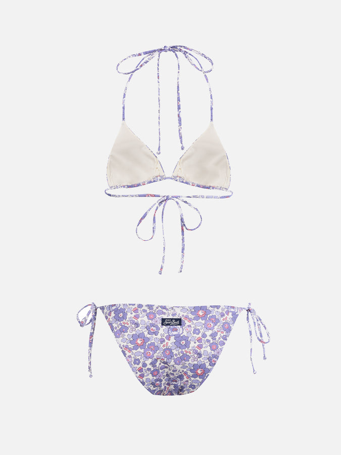 Mc2 Saint Barth Bikini a triangolo da donna Betsy Leah Virgo | REALIZZATO CON TESSUTO LIBERTY Italy