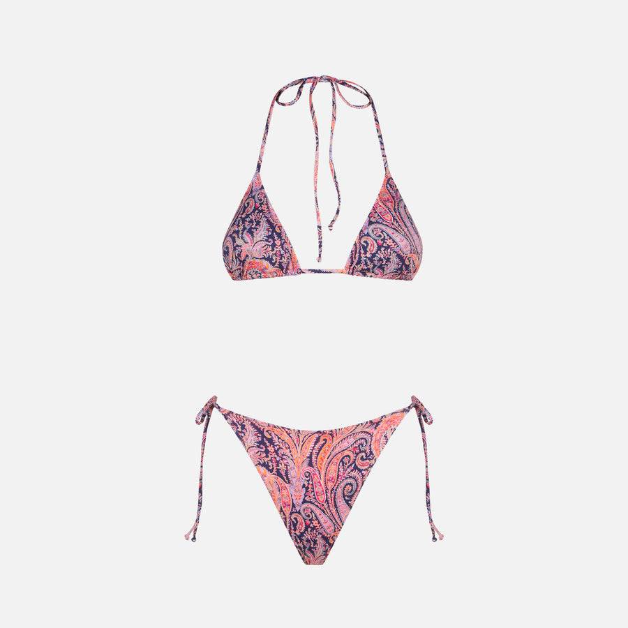 Mc2 Saint Barth Bikini da donna a triangolo stampa fiori Liberty | EDIZIONE SPECIALE LIBERTY 2025