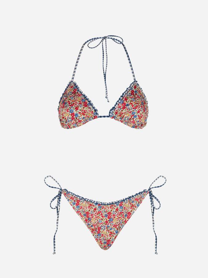 Mc2 Saint Barth Bikini da donna a triangolo stampa Liberty | EDIZIONE SPECIALE LIBERTY In Linea