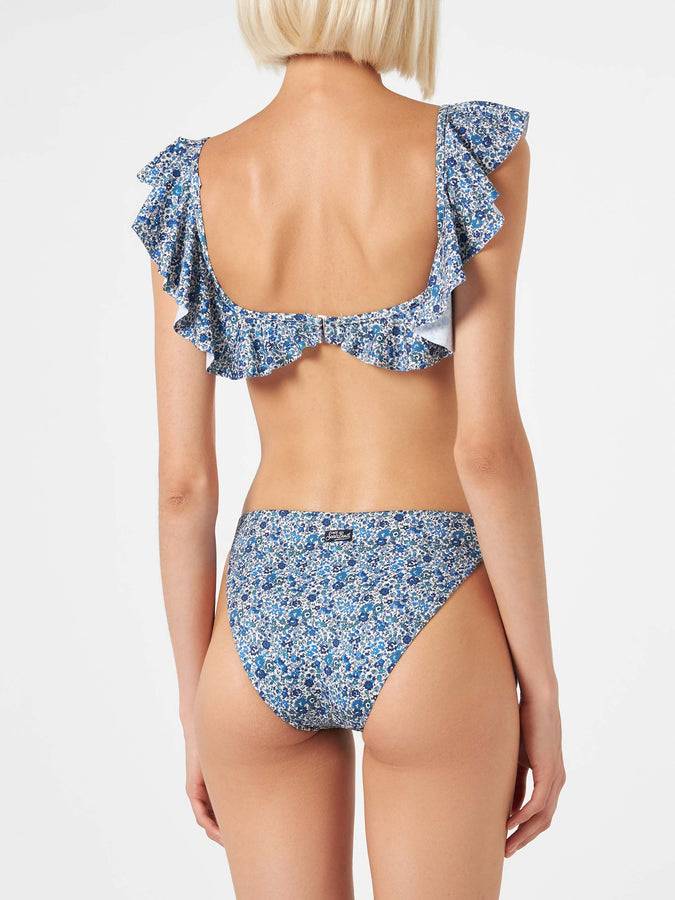 Mc2 Saint Barth Bikini spalle scoperte con stampa floreale | EDIZIONE SPECIALE LIBERTY Nuovo