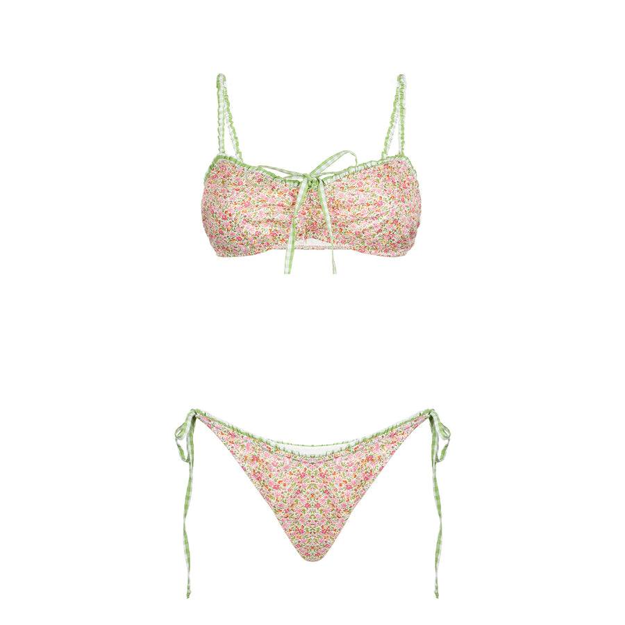 Mc2 Saint Barth Bikini da donna a triangolo con stampa Liberty | Realizzato con tessuto Liberty Qualità