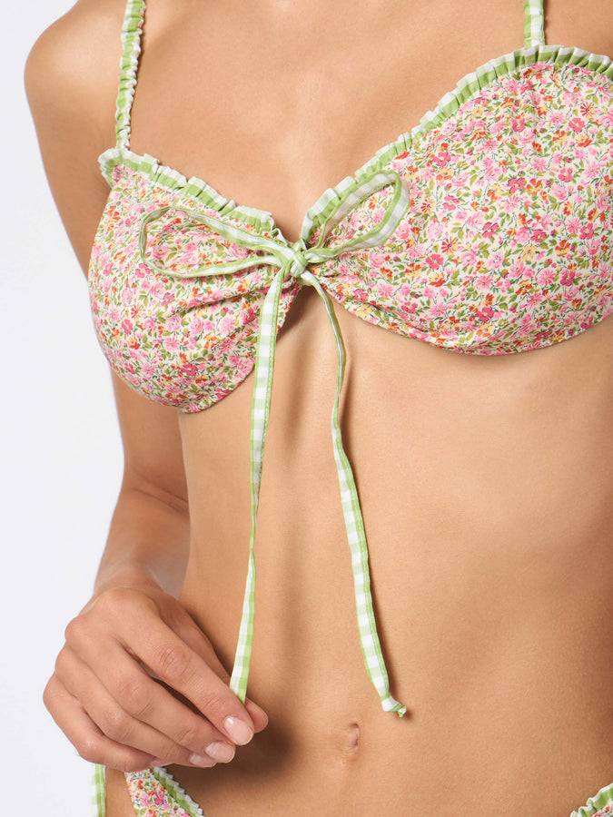 Mc2 Saint Barth Bikini da donna a triangolo con stampa Liberty | Realizzato con tessuto Liberty Qualità