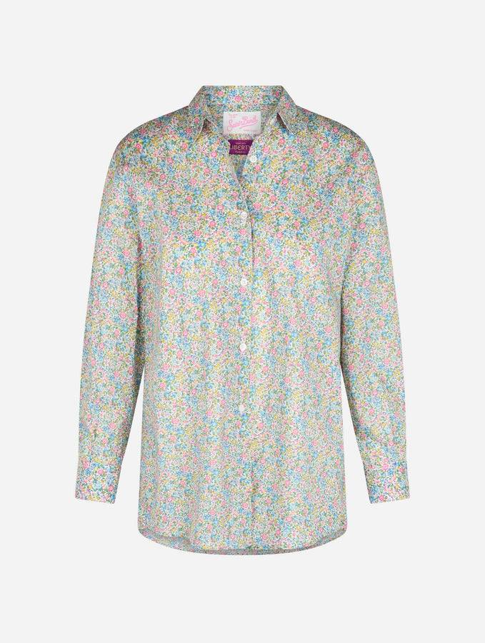 Mc2 Saint Barth Camicia over da donna in cotone con stampa Emma & Georgina Brigitte | REALIZZATO CON TESSUTO LIBERTY Promozione