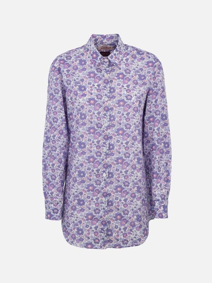 Mc2 Saint Barth Camicia over da donna in cotone stampa Betsy Brigitte | REALIZZATA CON TESSUTO LIBERTY Pezzi Unici