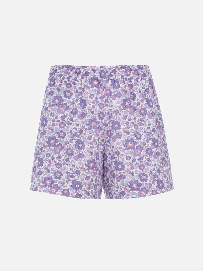 Mc2 Saint Barth Pantaloncini pull up da donna Betsy in cotone Meave | REALIZZATO CON TESSUTO LIBERTY Soddisfazione Garantita
