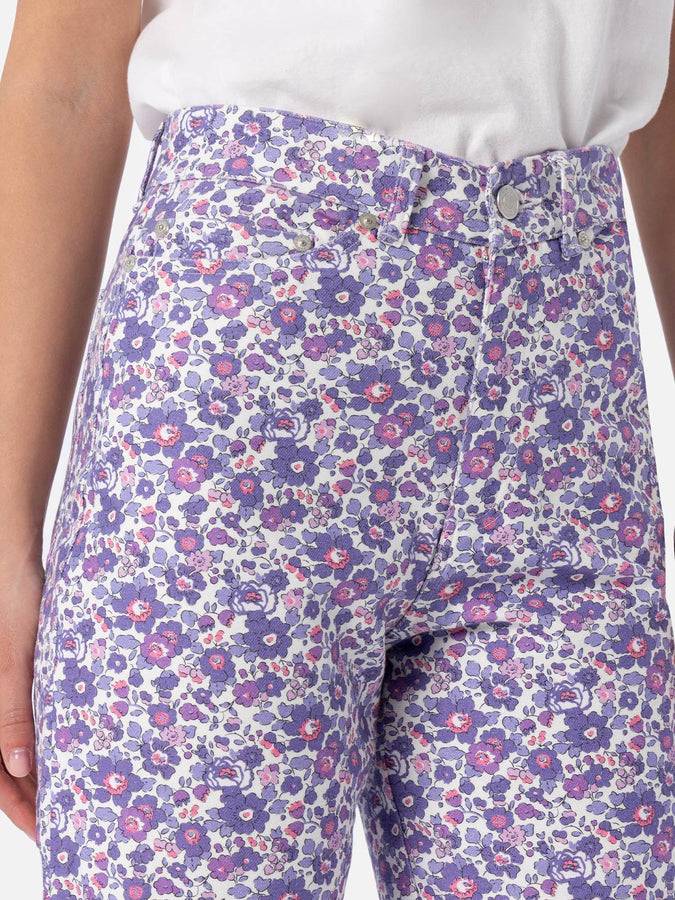 Mc2 Saint Barth Denim donna stampa Betsy lilla Belleville | REALIZZATO CON TESSUTO LIBERTY Qualità Garantita