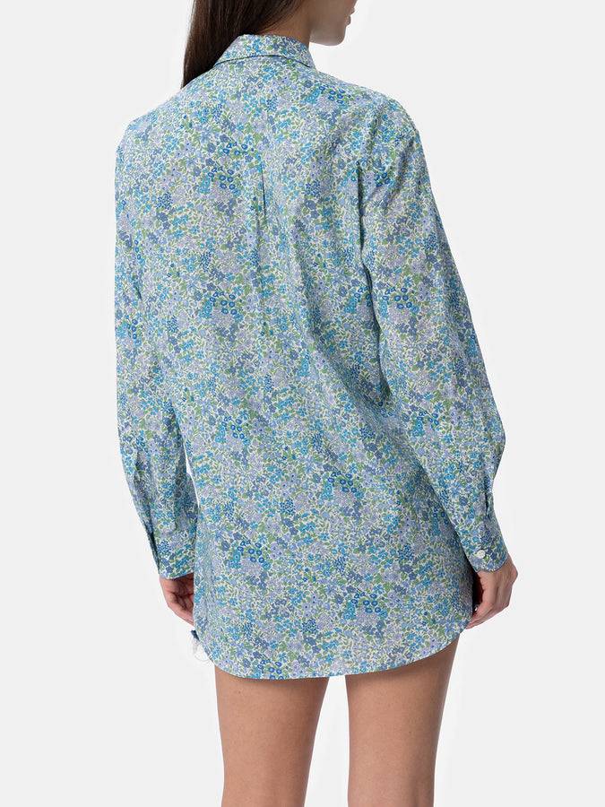 Mc2 Saint Barth Camicia over da donna in cotone stampa Joanna Luise Brigitte | REALIZZATA CON TESSUTO LIBERTY Negozi Online