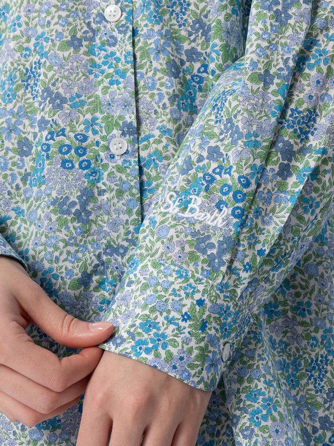 Mc2 Saint Barth Camicia over da donna in cotone stampa Joanna Luise Brigitte | REALIZZATA CON TESSUTO LIBERTY Negozi Online