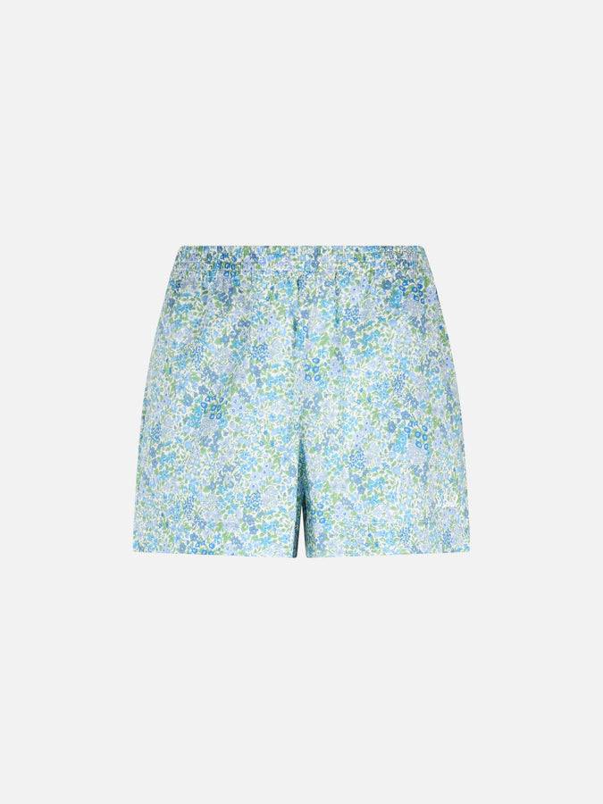 Mc2 Saint Barth Pantaloncini pull up da donna Joanna Luise in cotone Meave | REALIZZATO CON TESSUTO LIBERTY Acquista Ora