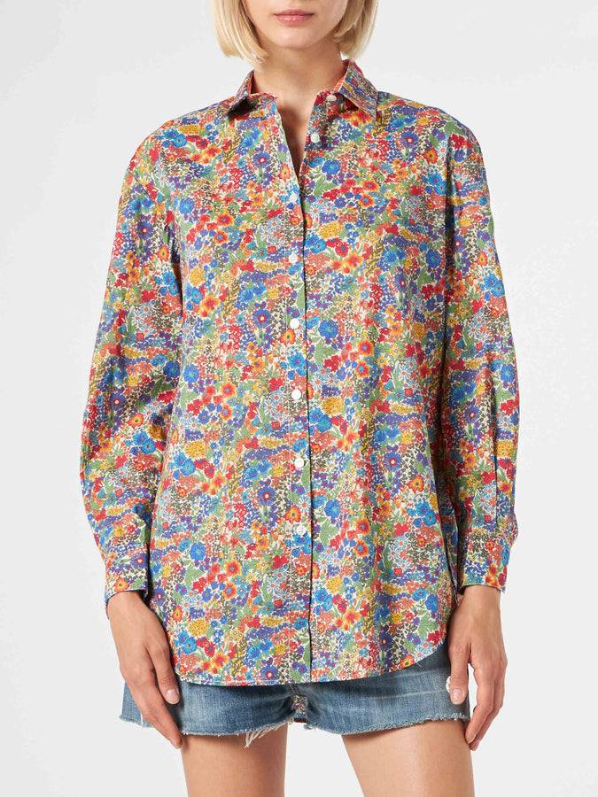 Mc2 Saint Barth Camicia da donna in cotone | Realizzato con tessuto Liberty Consegna Veloce
