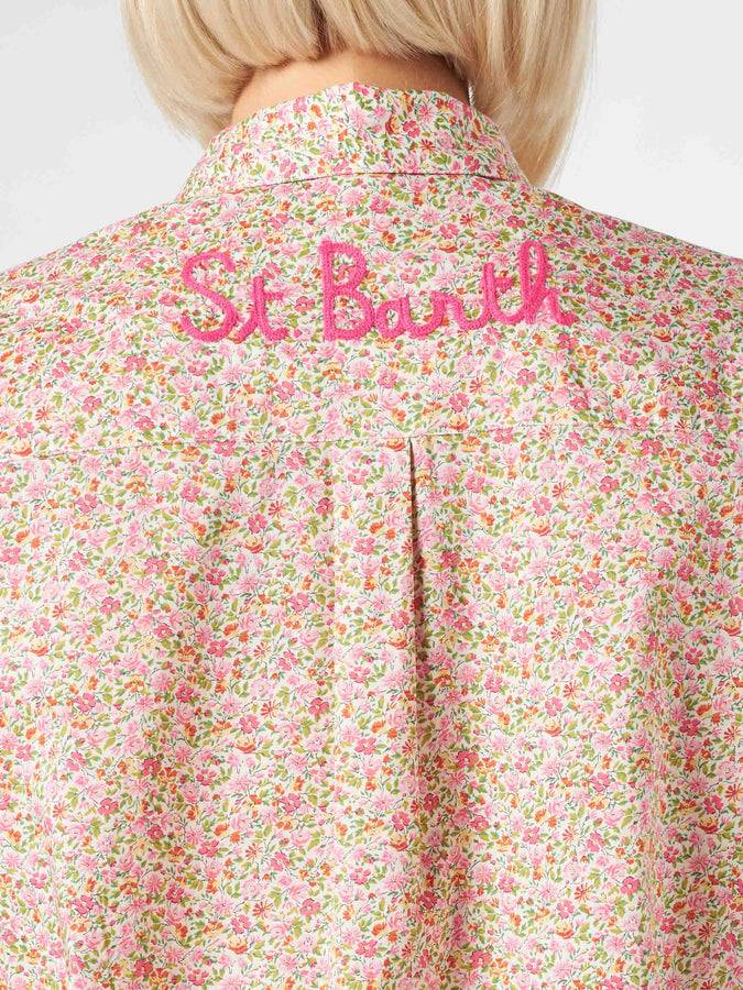 Mc2 Saint Barth Camicia Brigitte in cotone con stampa fiori Liberty | EDIZIONE SPECIALE LIBERTY Promozione Limitata