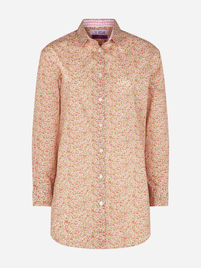 Mc2 Saint Barth Camicia Brigitte in cotone con stampa fiori Liberty | EDIZIONE SPECIALE LIBERTY Promozione Limitata