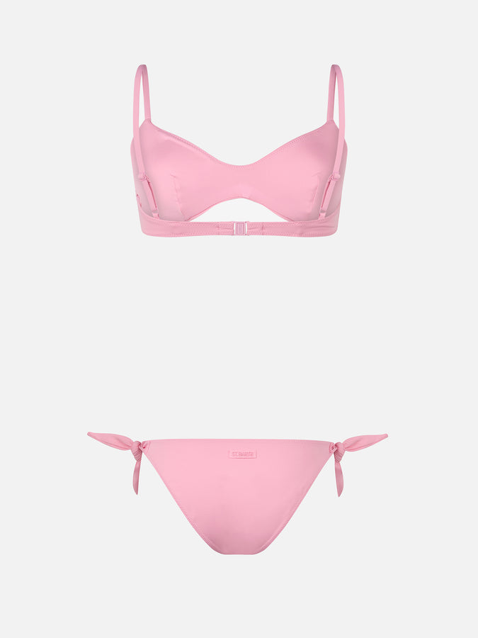 Mc2 Saint Barth Woman pink scoop bralette bikini May Yali Affare Del Giorno