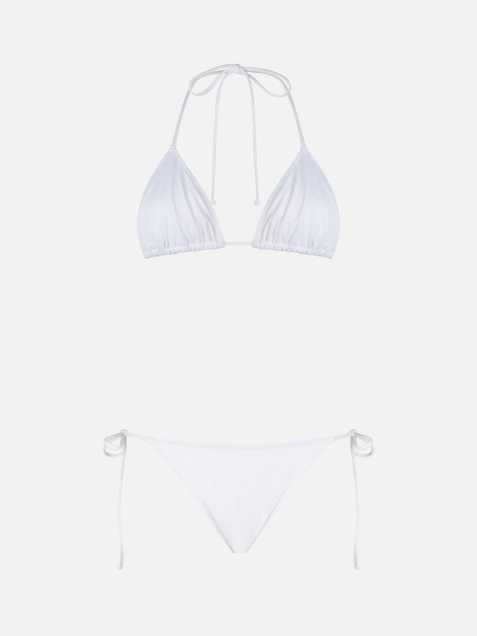 Mc2 Saint Barth Woman white triangle bikini Leah Marielle Prezzo Ridotto