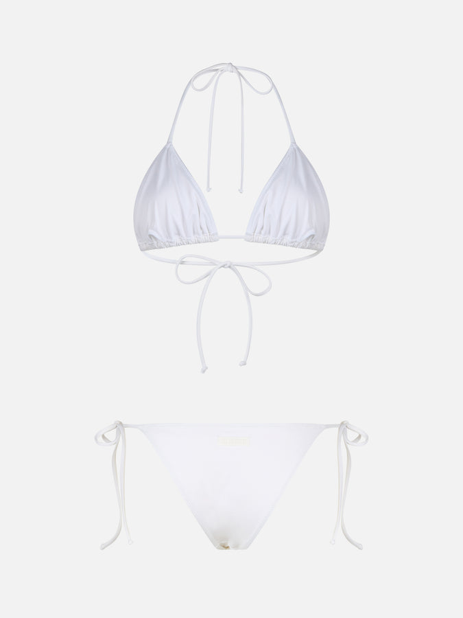 Mc2 Saint Barth Woman white triangle bikini Leah Marielle Prezzo Ridotto