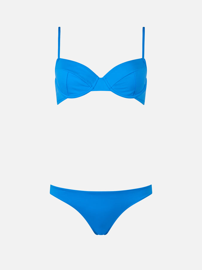 Mc2 Saint Barth Woman bluette underwired bralette bikini Bea Lido Sottocosto