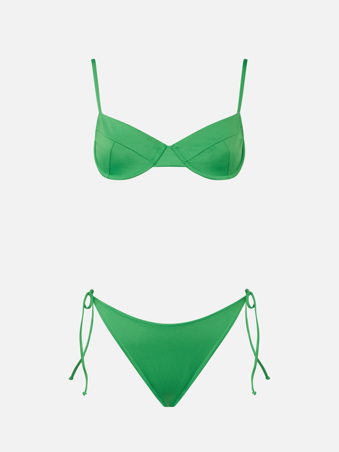 Mc2 Saint Barth Bikini da donna a bralette verde Online