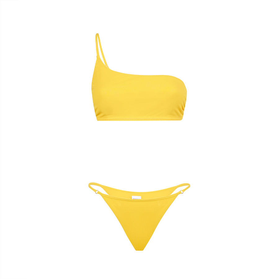 Mc2 Saint Barth Bikini da donna a bralette monospalla giallo Offerte
