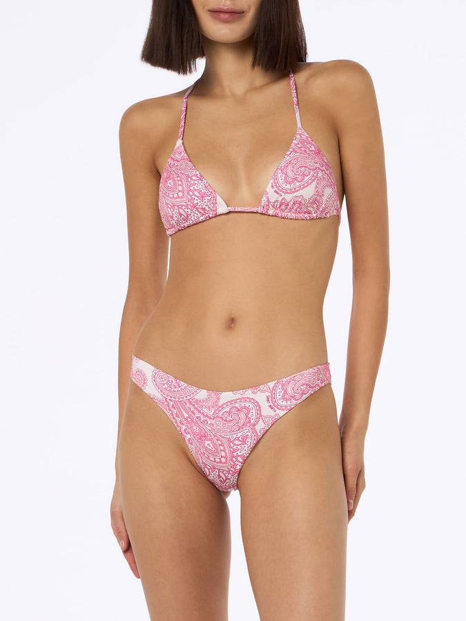 Mc2 Saint Barth Bikini donna triangolo paisley rosa Leah Lido Moda