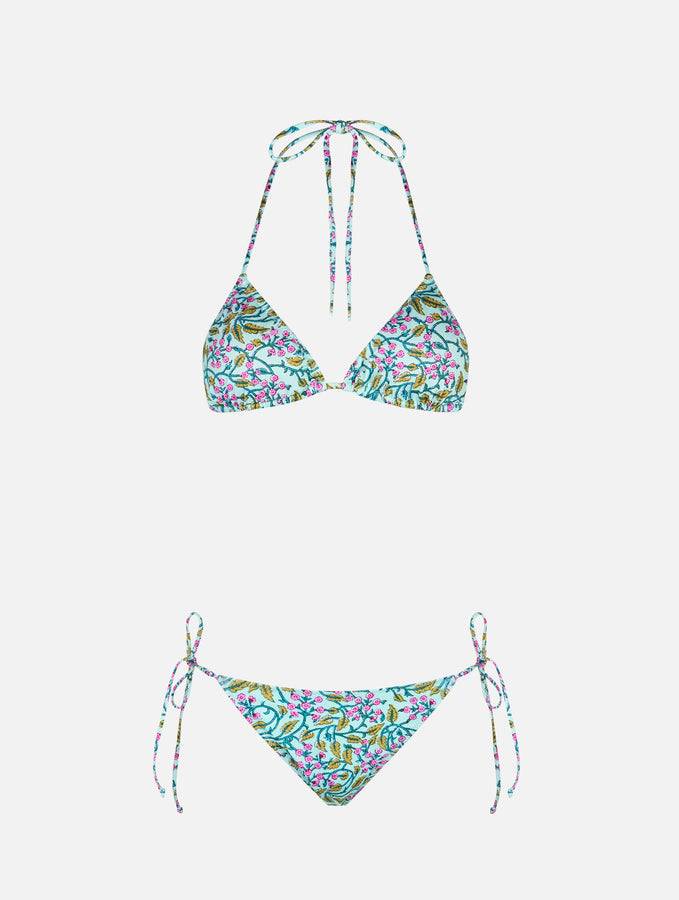 Mc2 Saint Barth Bikini da donna a triangolo con fiori radicali Leah Marielle Promozione