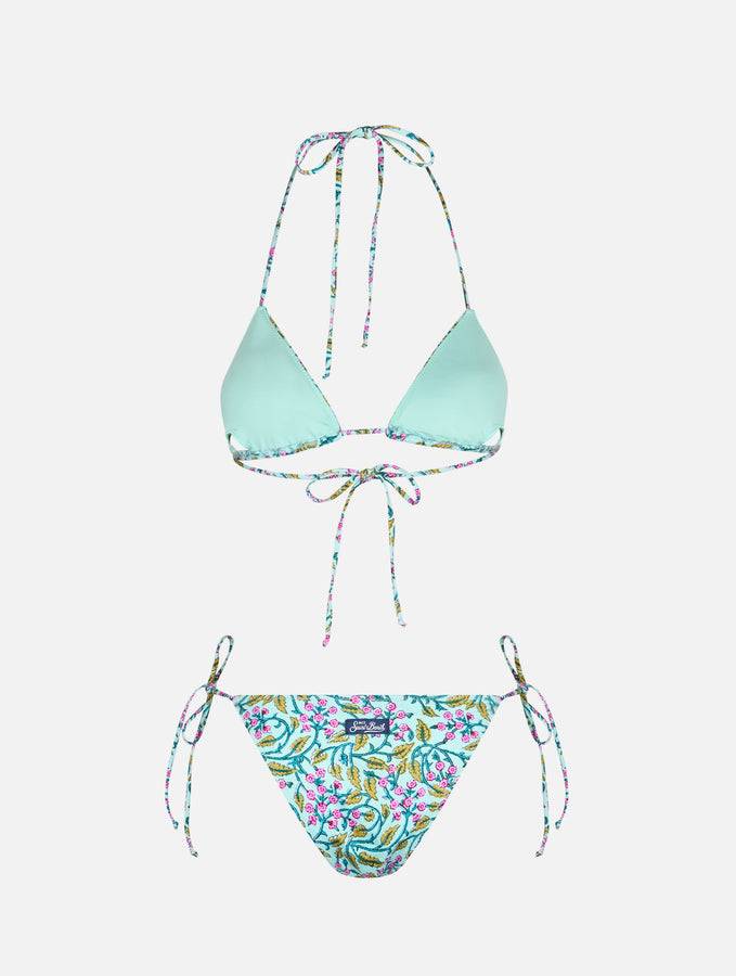 Mc2 Saint Barth Bikini da donna a triangolo con fiori radicali Leah Marielle Promozione