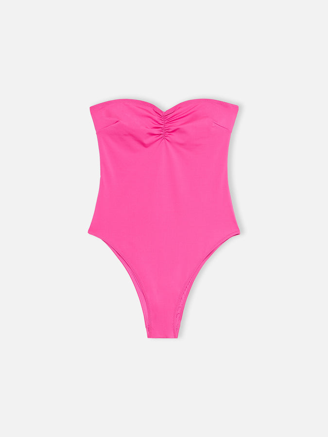 Mc2 Saint Barth Women fuscia strapless one piece swimsuit Soleil Promozione Limitata