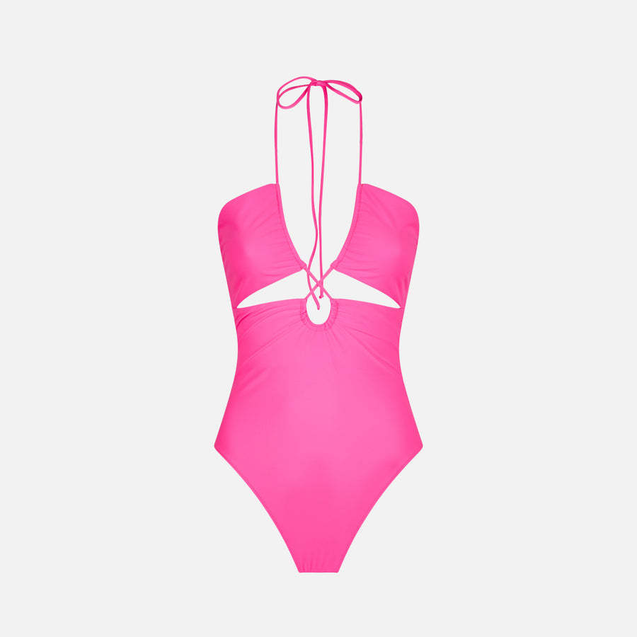 Mc2 Saint Barth Costume intero cut out rosa fluo Offerte