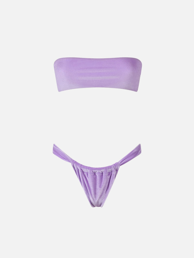 Mc2 Saint Barth Bikini donna a fascia in ciniglia Rebby Noelle 2025