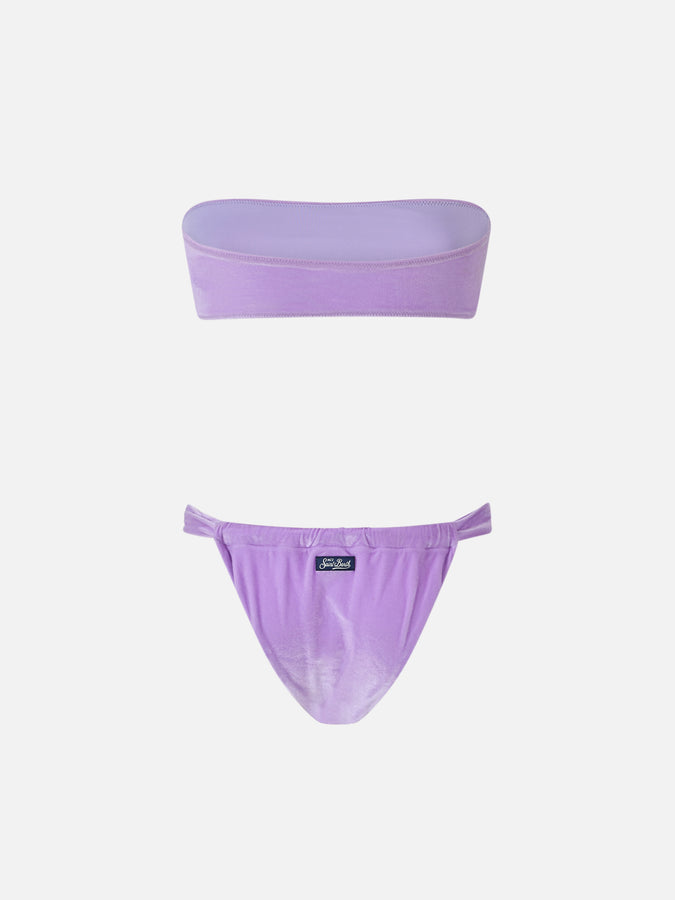 Mc2 Saint Barth Bikini donna a fascia in ciniglia Rebby Noelle 2025