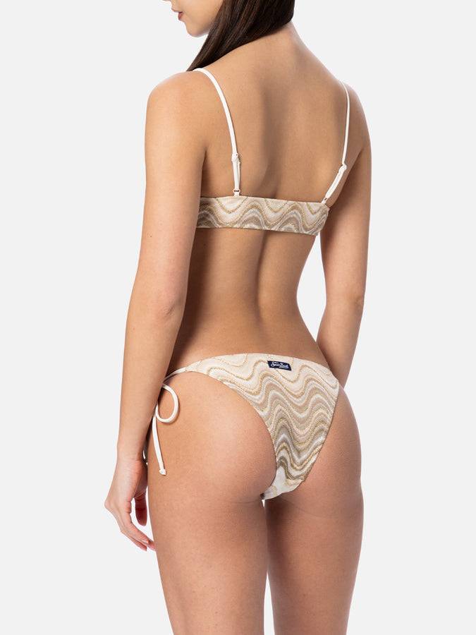 Mc2 Saint Barth Bikini a bralette da donna in maglia raschel Sadie Marielle Pezzi Unici