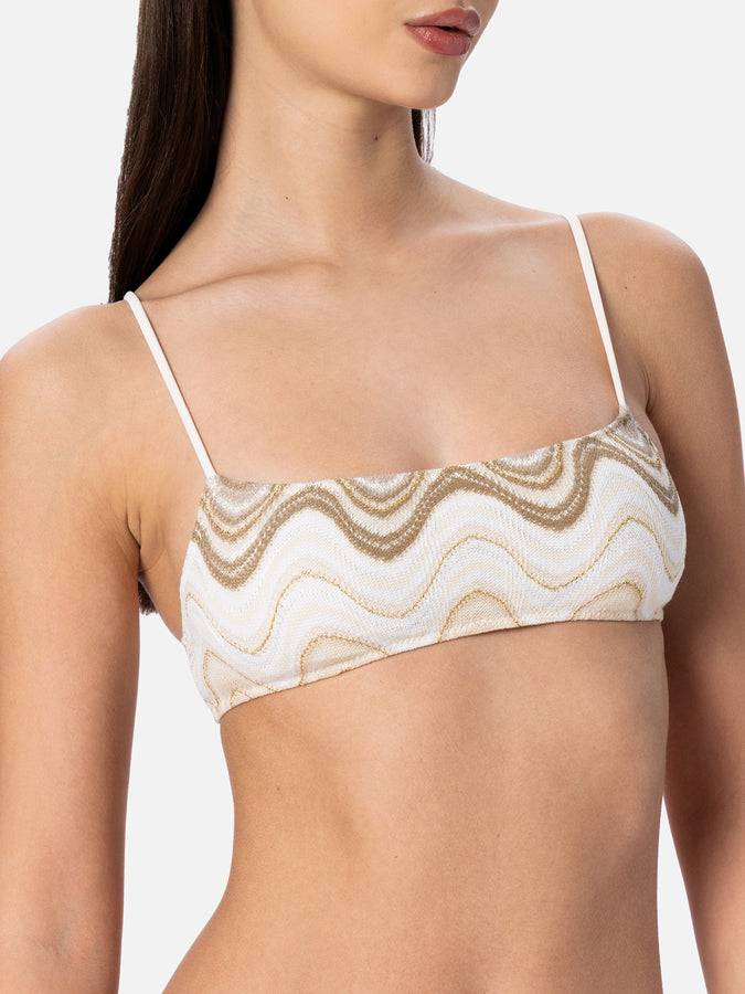 Mc2 Saint Barth Bikini a bralette da donna in maglia raschel Sadie Marielle Pezzi Unici