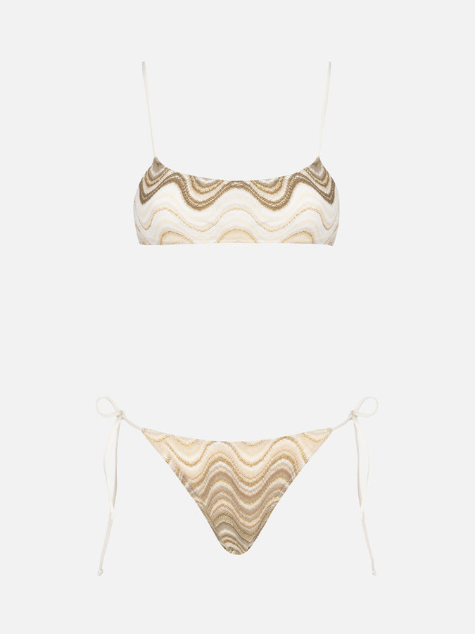 Mc2 Saint Barth Bikini a bralette da donna in maglia raschel Sadie Marielle Pezzi Unici