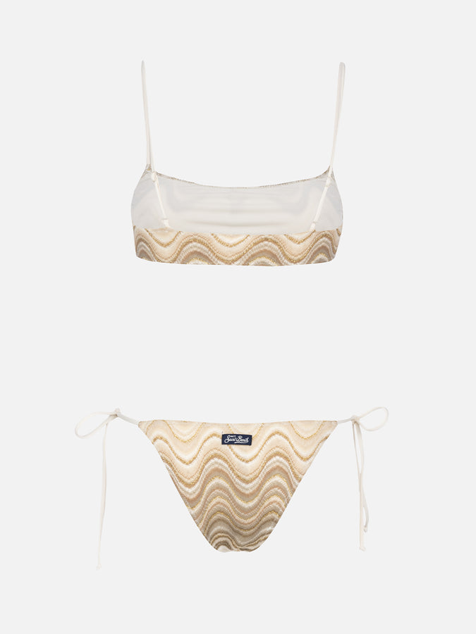 Mc2 Saint Barth Bikini a bralette da donna in maglia raschel Sadie Marielle Pezzi Unici
