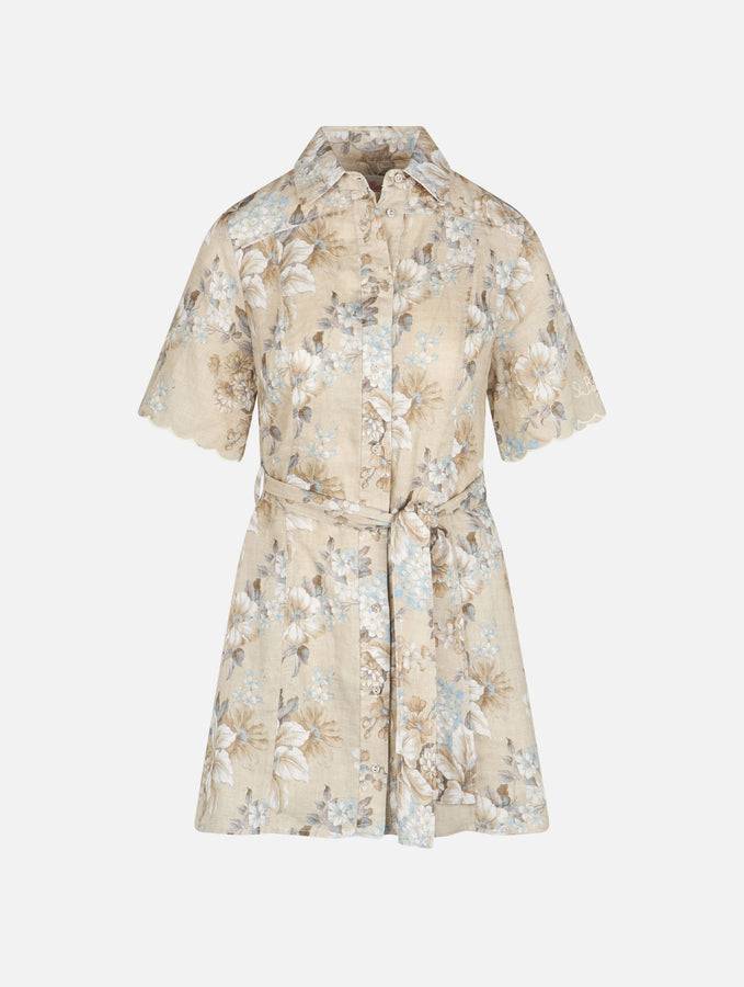 Mc2 Saint Barth Abito da donna in lino a fiori Hermione Shopping Online