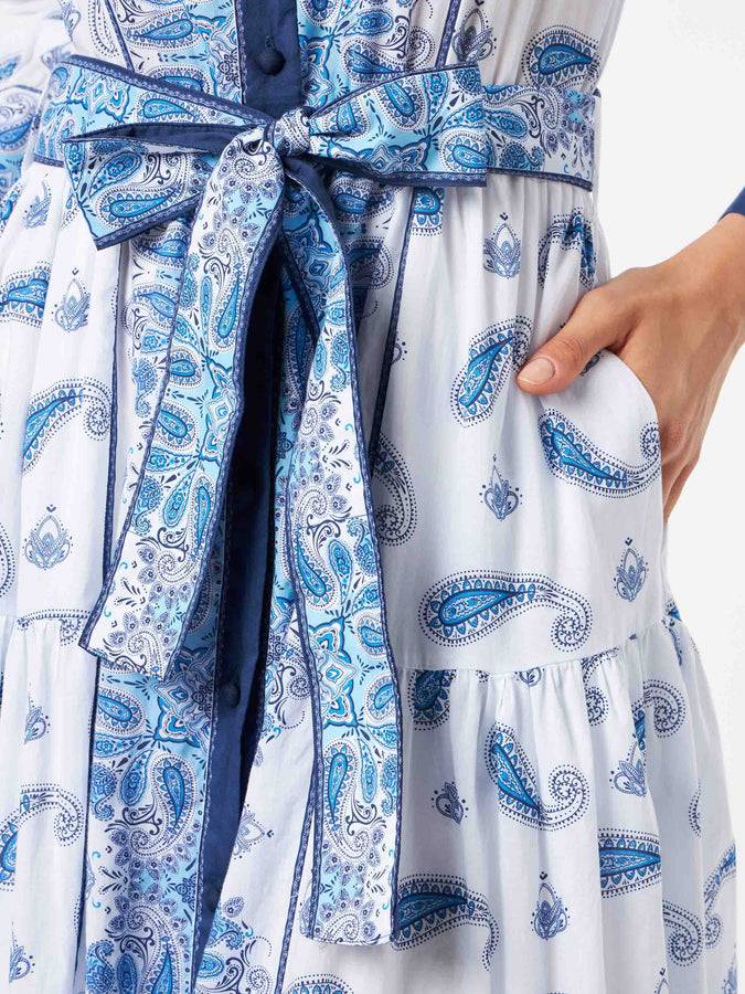 Mc2 Saint Barth Woman long dress Jensen with paisley print Convenienza