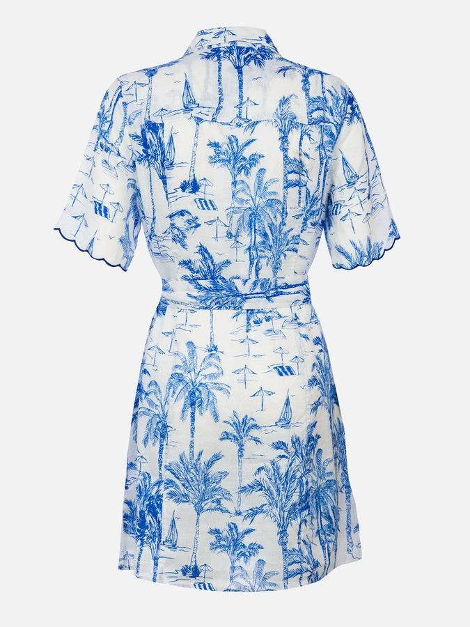 Mc2 Saint Barth Woman flower linen dress Hermione Novità