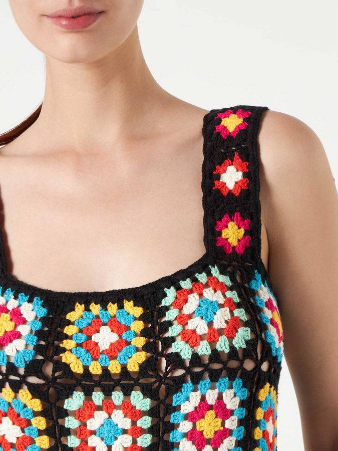 Mc2 Saint Barth Abito da donna all'uncinetto multicolore In Linea