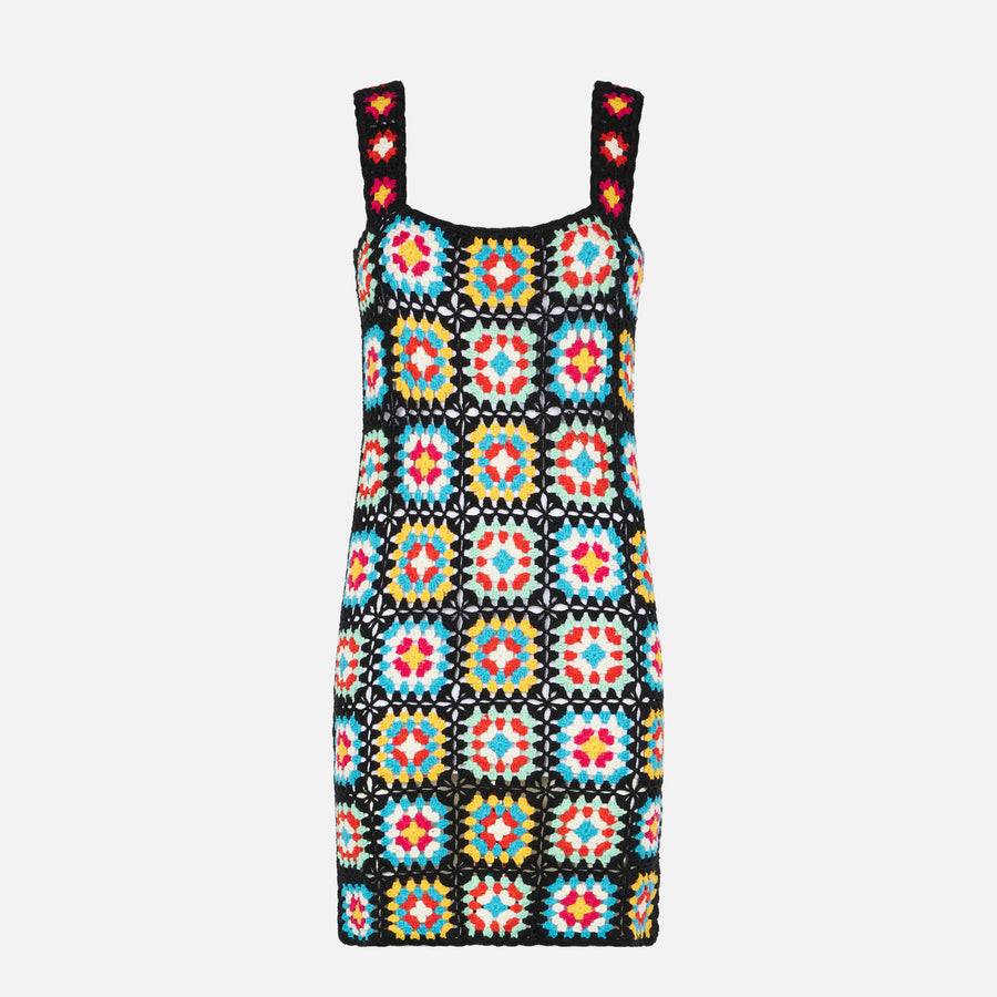Mc2 Saint Barth Abito da donna all'uncinetto multicolore In Linea