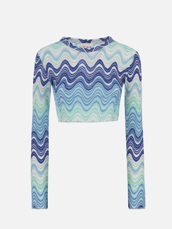 Mc2 Saint Barth T-shirt cropped Siviglia da donna in maglia raschel Negozi Online