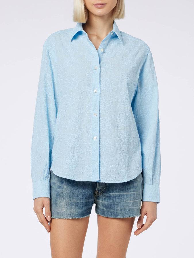 Mc2 Saint Barth Camicia classica da donna in cotone Sangallo Meredith