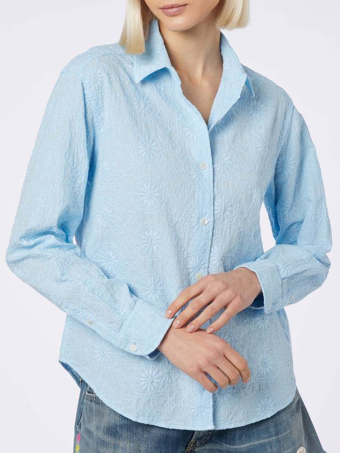 Mc2 Saint Barth Camicia classica da donna in cotone Sangallo Meredith Convenienza