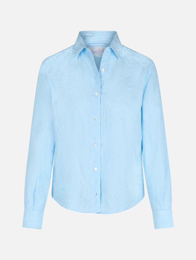Mc2 Saint Barth Camicia classica da donna in cotone Sangallo Meredith Convenienza