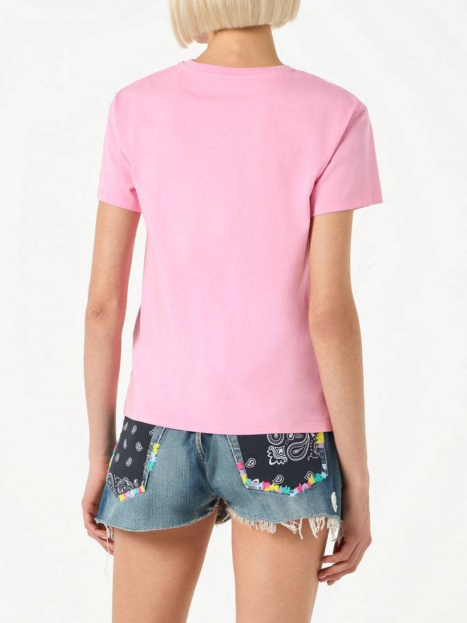 Mc2 Saint Barth T-shirt da donna in cotone con stampa Fiorucci | FIORUCCI EDIZIONE SPECIALE Saldi Di Fabbrica