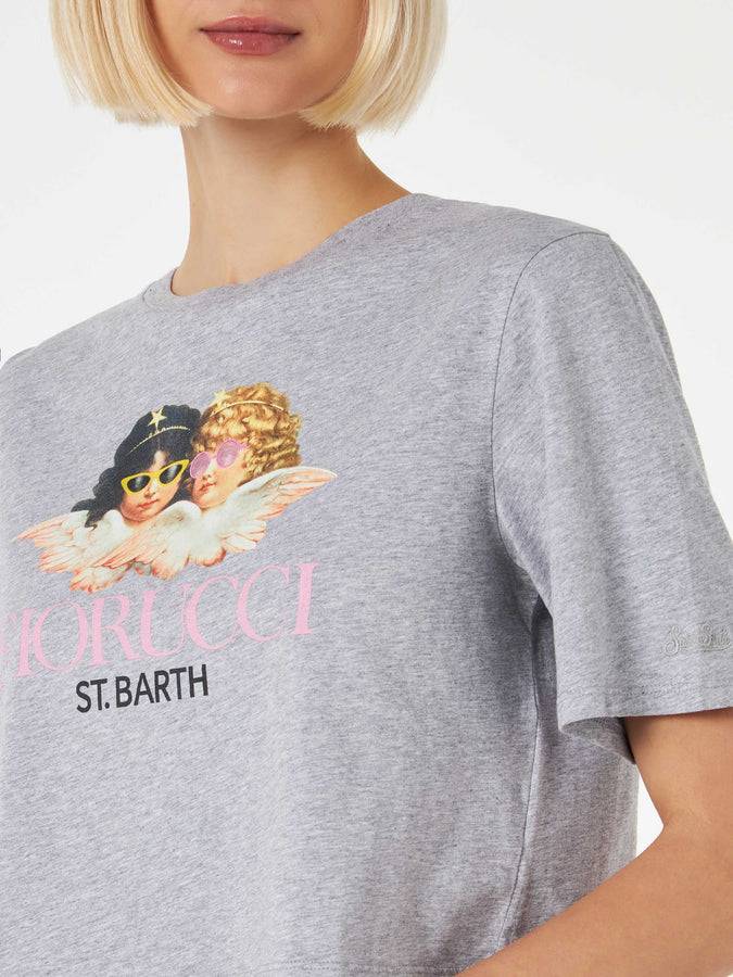 Mc2 Saint Barth T-shirt crop da donna con stampa Angelo Fiorucci | FIORUCCI EDIZIONE SPECIALE I Più Venduti