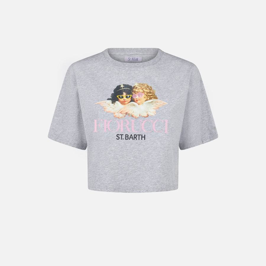 Mc2 Saint Barth T-shirt crop da donna con stampa Angelo Fiorucci | FIORUCCI EDIZIONE SPECIALE I Più Venduti