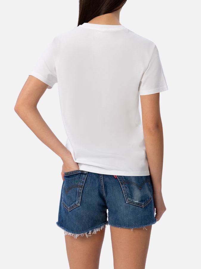 Mc2 Saint Barth T-shirt da donna girocollo Emilie in jersey di cotone con ricamo I need a Toy not a Boy Vendite Flash