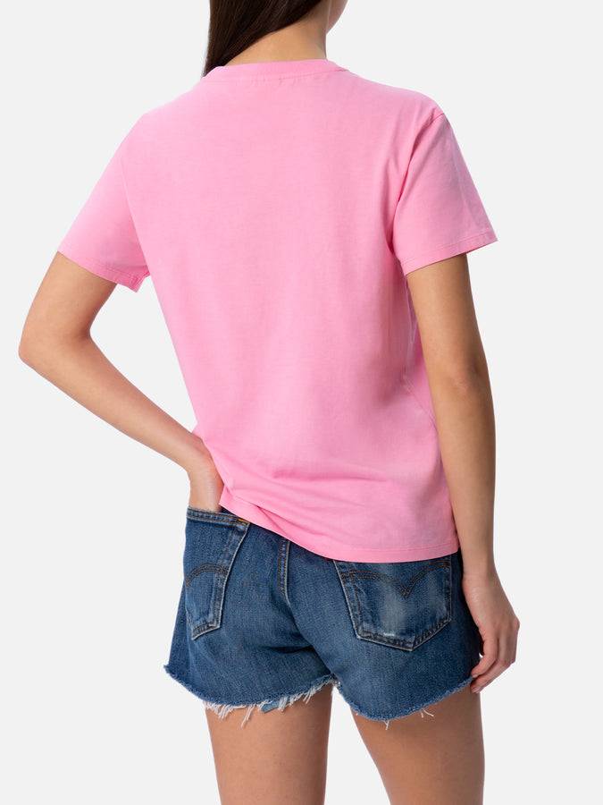 Mc2 Saint Barth T-shirt da donna girocollo Emilie in jersey di cotone con ricamo Gin Tonic 2025